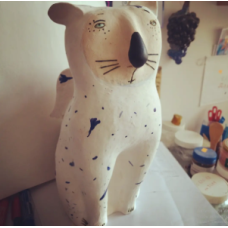 Тихий кот. Керамика. Авторская работа Натальи Чухловиной